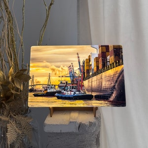 3D Lampe Hamburg Hafen und mehr, personalisiert, Geschenk für alle Anlässe, Designlampe, Unikat, Portrait, Landschaft, Jubiläum, Leuchtbild