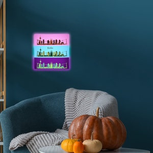3D lamp Cologne skyline, gift for all occasions, wall and table lamp, German & European, design lamp, unique, anniversary, portrait