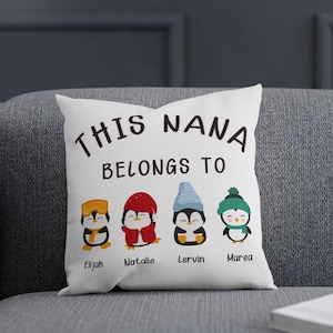 Gift-For Her, Mothers Days Pillow, Personal Mother Pillow, Grandmother Pillow, Gift-For Grandma, Personalized Great Grandma Gift Pillow