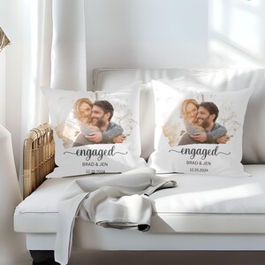 Customized Photo Pillows Person, Engagement Custom Pillow, Gift for-couples, Newly Wedded Gifts, Throw Pillow Cover Gifted, Home Decor Gift