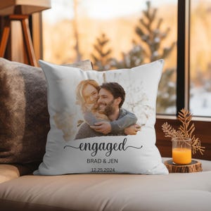 Customized Photo Pillows Person, Engagement Custom Pillow, Gift for-couples, Newly Wedded Gifts, Throw Pillow Cover Gifted, Home Decor Gift