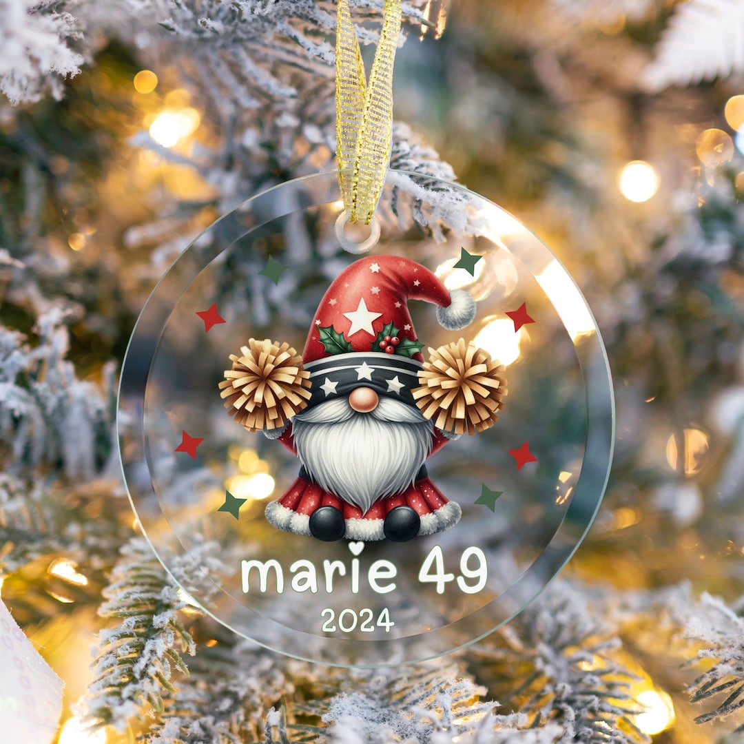 3D Shining Effect Christmas Cheerleader - Personalized Acrylic Ornamen - Sun-rais