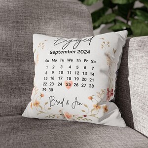 Customized Photo Pillows Person, Engagement Custom Pillow,Gift for-couples, Newly Wedded Gifts, Throw Pillow Cover Gifted, Home Decor Gift