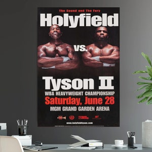 Mike Tyson Vs. Evander Holyfield 2 II The Rematch Fight Poster Print 11x16 iconic boxing pay per view