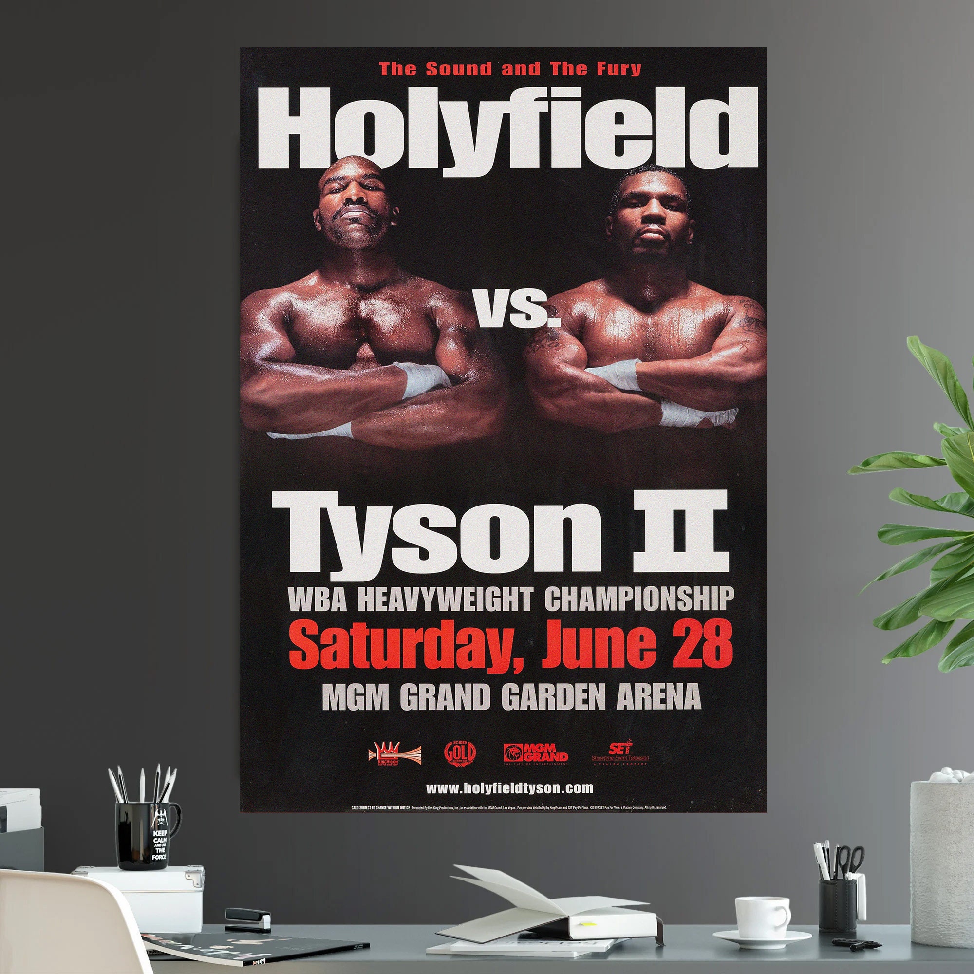 Mike Tyson Vs. Evander Holyfield 2 II the Rematch Fight Poster Print
