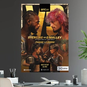 UFC 292 Aljamain Sterling vs Sugar Sean O&#39;Malley Zhang Weili Vs Amanda Lemos Bantamweight and Strawweight Championship Title Fight Poster