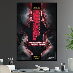 UFC 297 Sean Strickland vs Dricus Du Plessis Título do Campeonato Peso Médio Raquel Pennington Cartaz da Luta Ultimate Fighting Greatest