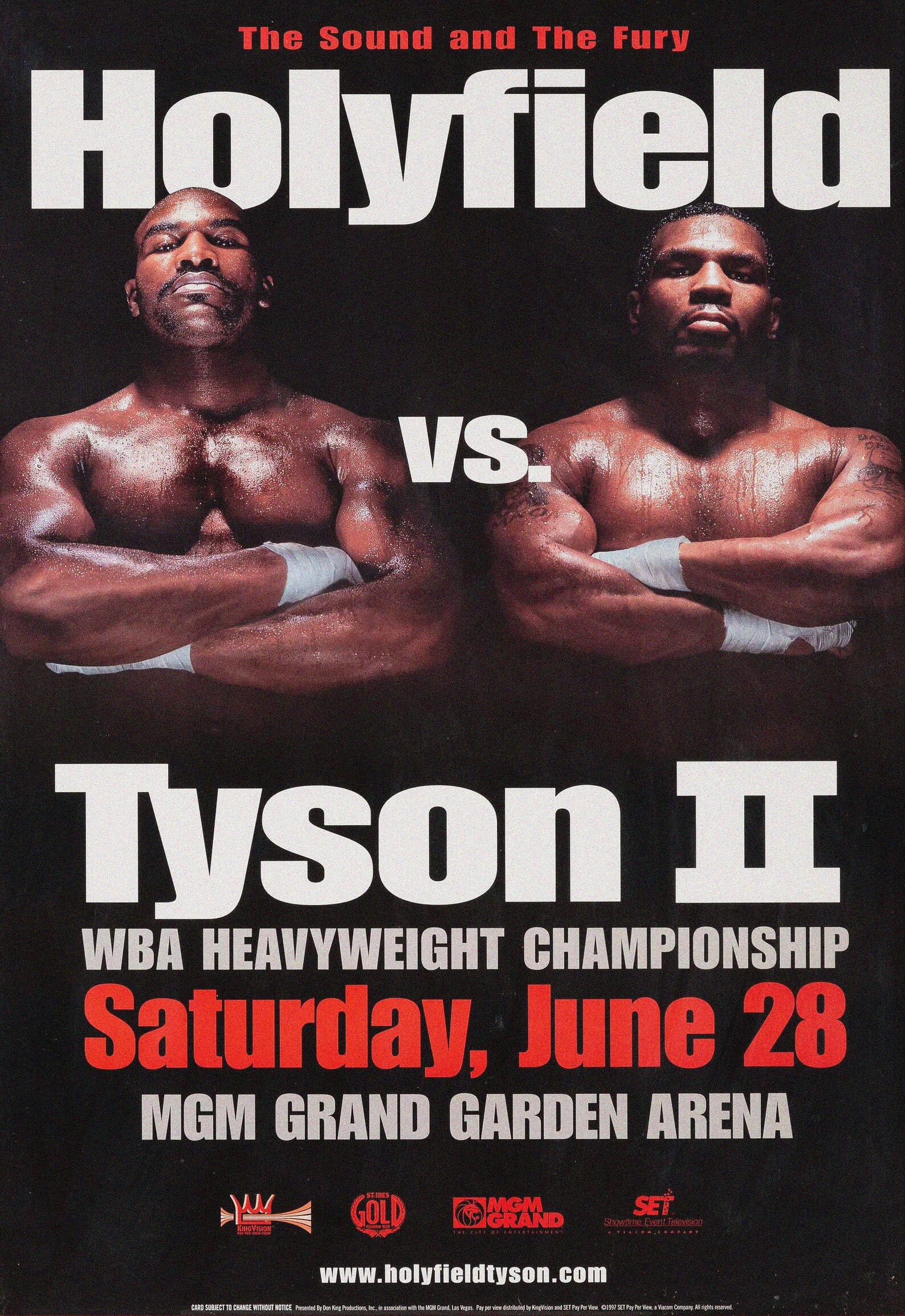 Mike Tyson Vs. Evander Holyfield 2 II the Rematch Fight Poster Print