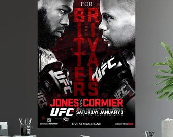 UFC 182 Jon Jones Vs Daniel Cormier Bitter Rivals Light Heavyweight Championship Title Fight Poster