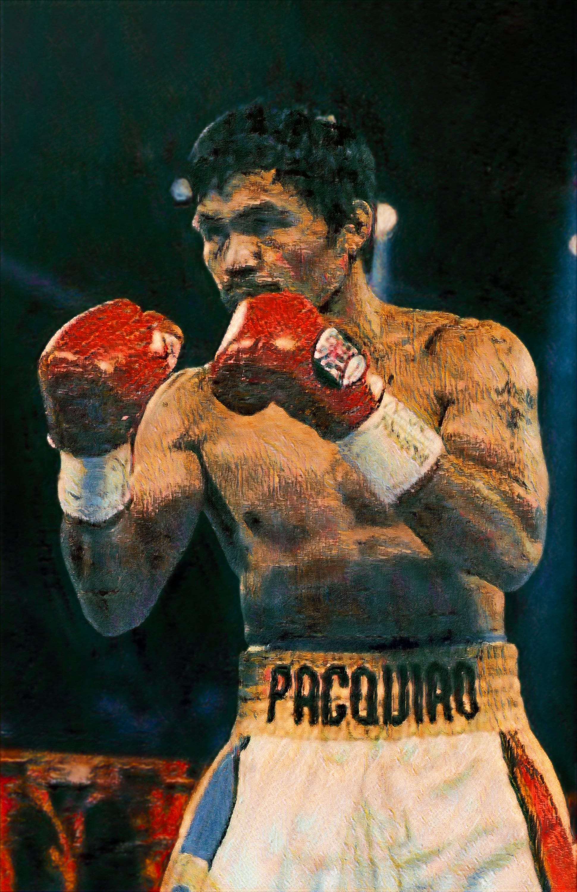 マニー・パッキャオ パックマン ライト級チャンピオン 象徴的な