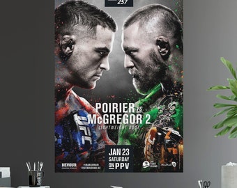 Poster UFC 264 Conor McGregor versus Dustin Poirier 2 rematch lichtgewicht kampioenschapstitel