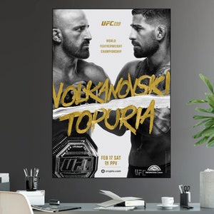 UFC 298 Alexander Volkanovski Vs. Ilia Topuria Título do Cinturão Peso Pena Whittaker Costa Cartaz da Luta Ultimate Fighting Greatest