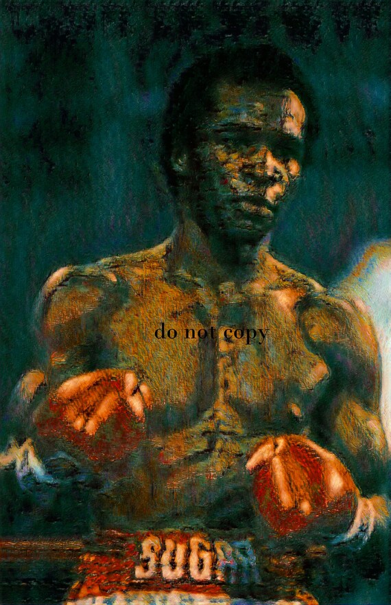 Sugar Ray Leonard ボクシングポスター Sugar Ray Leonard Undisputed Champion Iconic Fighter Series 2