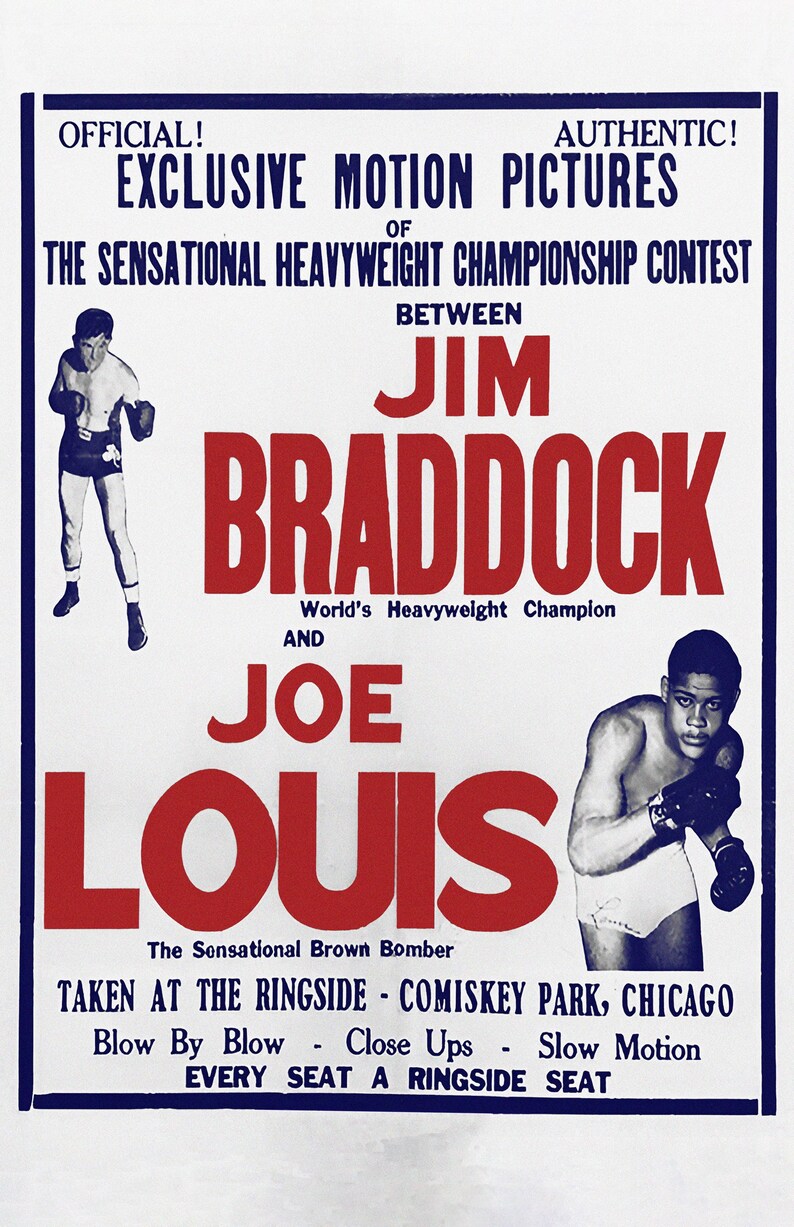 Joe Louis Vs. James J. Braddock Undisputed Heavyweight World ...
