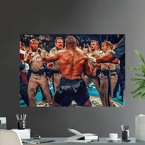 Mike Tyson Vs. The Cops At Evander Holyfield Evento Luta Cartaz Impressão 11x16 boxe icônico pay per view