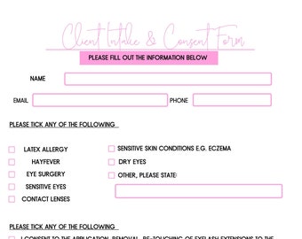 New Client Intake Form Template - for Legal Firms - (word, Editable ...
