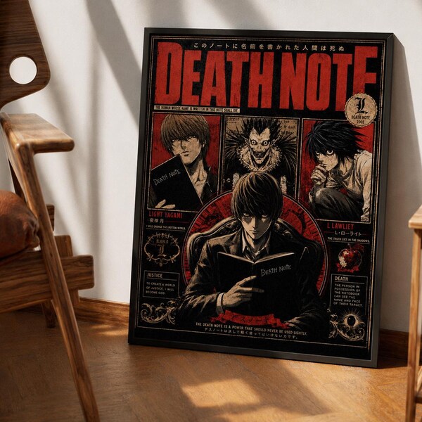 Pinterest Death Note Poster Death Note Poster - Etsy