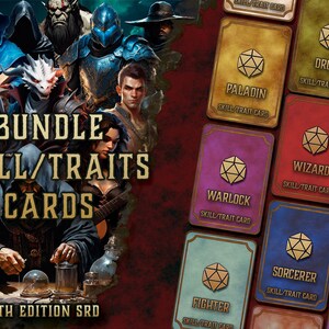 Dnd Skills and Traits Cards for Every Class Character Skills Cards 5th ...