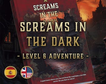 DnD Screams in the Dark Adventure Printable - Level 6 Campaign PDF - 2014–2024 Update - 4 Players - Digital 5E D&D Module