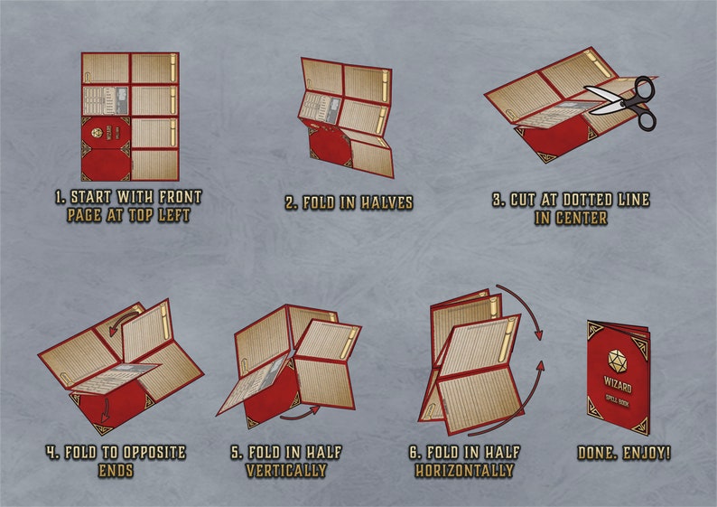Dnd Spell Books Printable 5th Edition Board Game Printable Dnd Spells Spellbook D&D - Etsy
