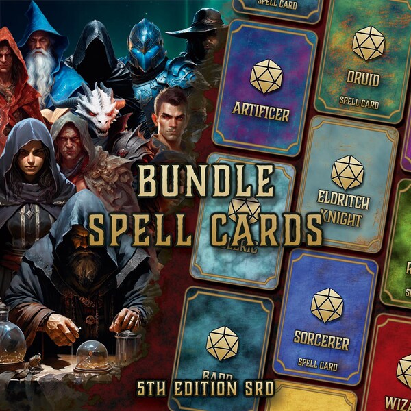 2024 Dnd Spell Cards - Etsy