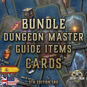 DnD 5E Dungeon Master Guide Item Cards | Equipment Reference | Printable PDF | Fillable | RPG Accessories | Player and DM Tool | 2014-2024