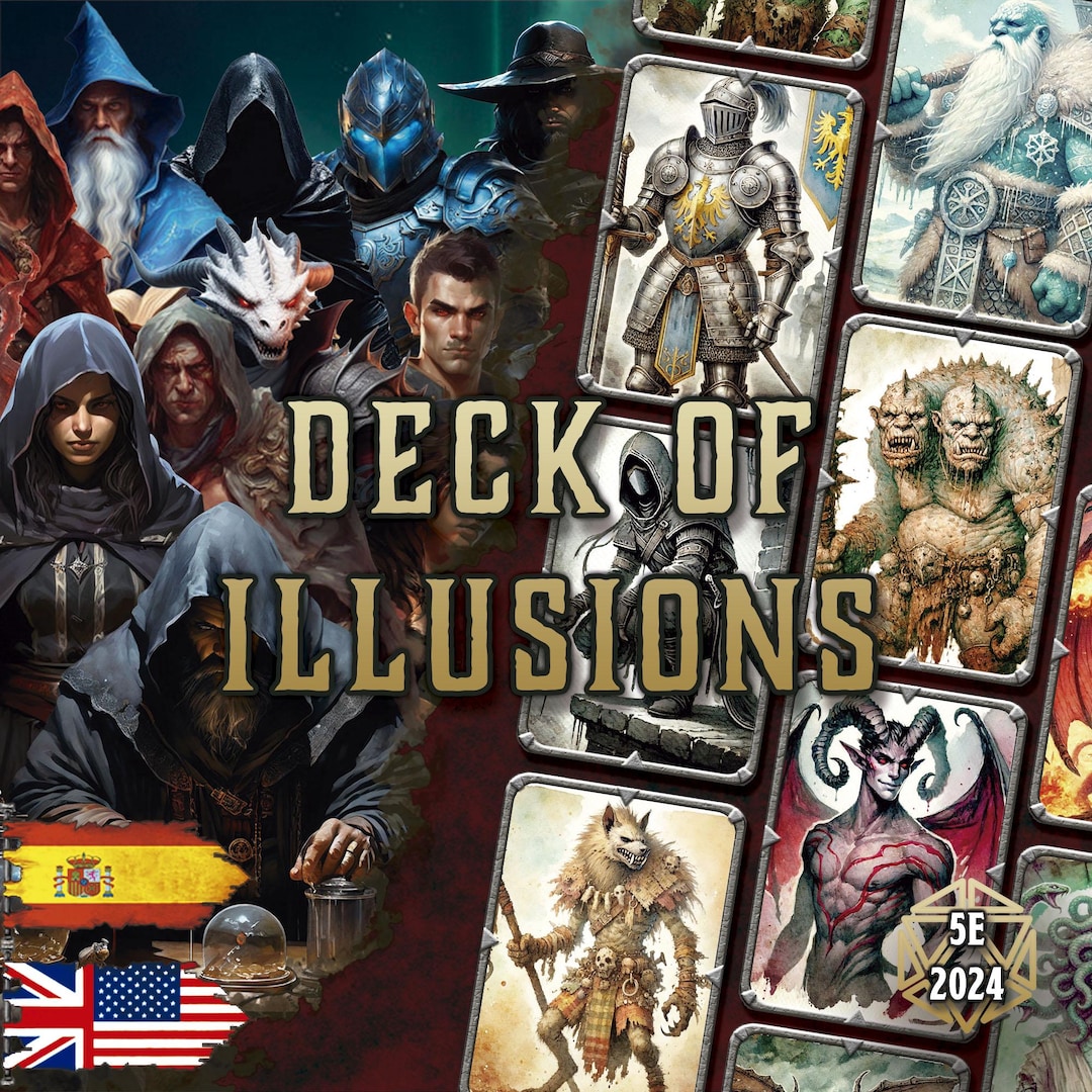 Dnd 5E Deck of Illusions Cards | Magic Item Deck | Printable PDF | RPG ...