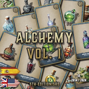 DnD 5E Alchemy Vol 1 | Crafting and Potion System | Printable PDF | RPG Rules Supplement | Dungeon Master Guide | 2014 | 2024