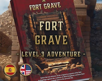 DnD Fort Grave Dungeon Adventure Printable - Level 3 Campaign PDF for 4 Players - Red Island Module - Digital D&D 5E 2014–2024 Compatible