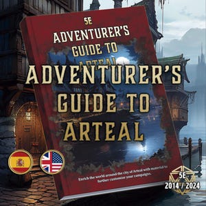 Guide de l'aventurier DnD 5e pour Arteal | Paramètre de campagne imprimable en PDF | Module Homebrew City pour Dungeon Masters | Ressource numérique 2014-2024