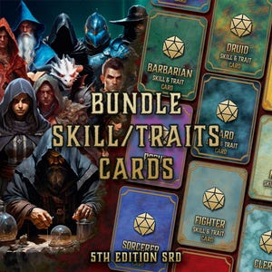Dnd Skills and Traits Cards for Every Class | Character Skills Cards ...