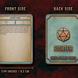 Dnd Skills and Traits Cards for Every Class Character Skills Cards 5th ...