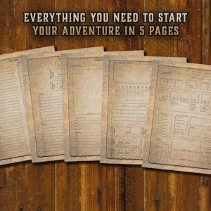 Printable Dnd Short Character Sheet 5e D&D Campaign Journal Dnd 5e Spellbook Dungeons and ...