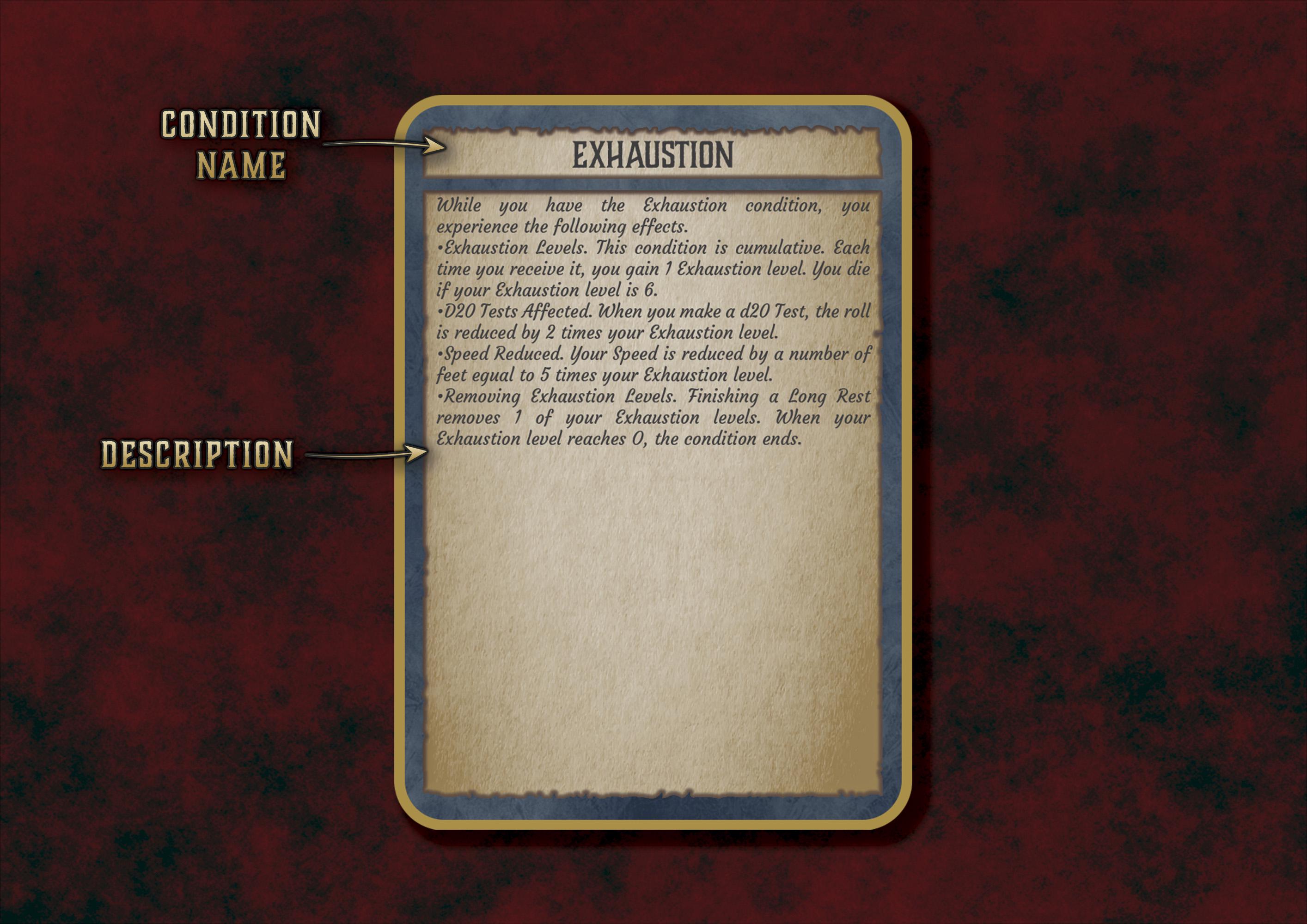 Dnd 5E Condition Cards | Status Effects Tracker | Printable PDF ...