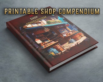 DnD Shop Compendium | 5th edition board game | Printable | DnD Accessory