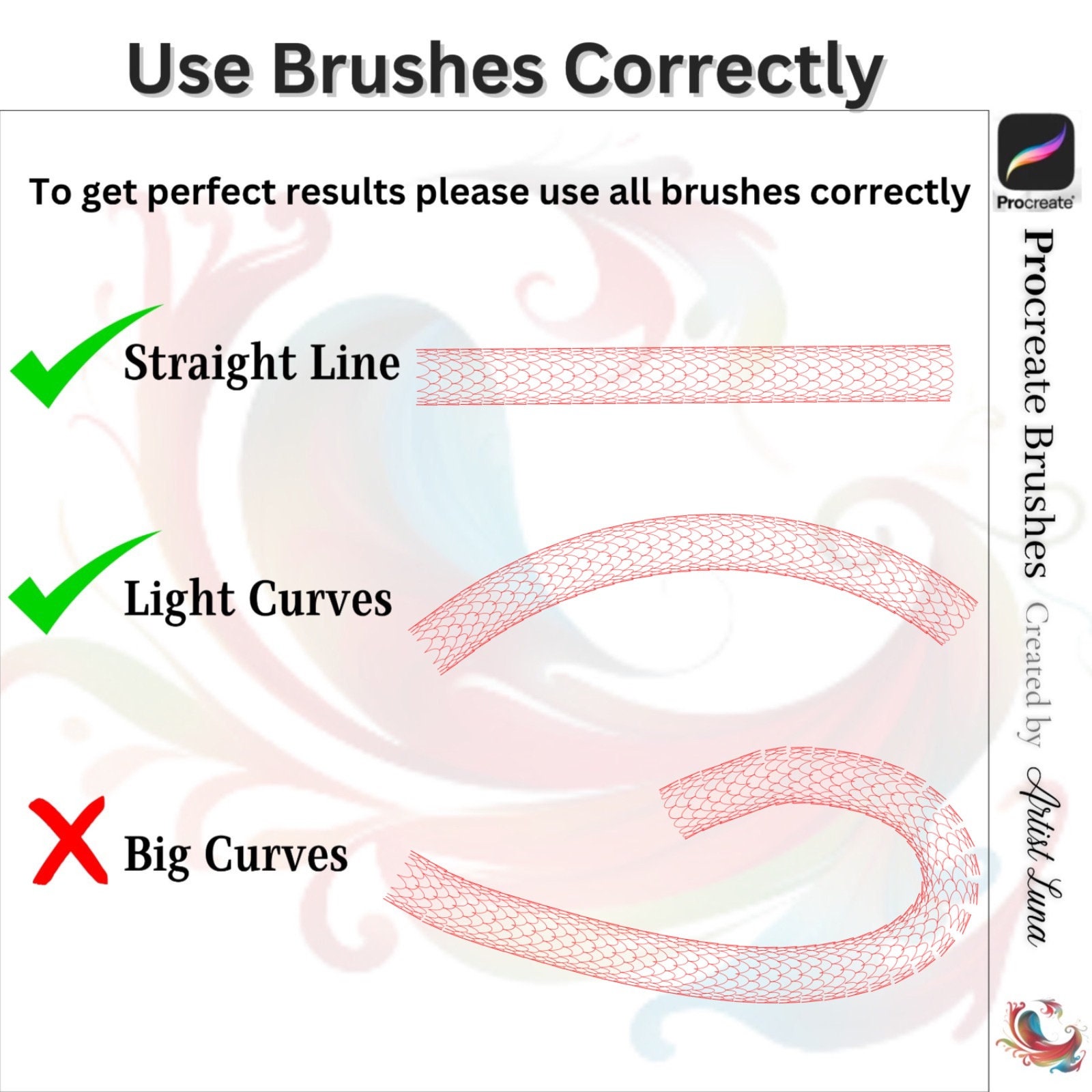 70 Procreate Scales Brushes hand Drawn snake Skin, Fish Scales/ Fish