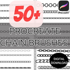50 Procreate Chain and ropes Brush Set