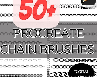 50 Procreate Chain and ropes Brush Set