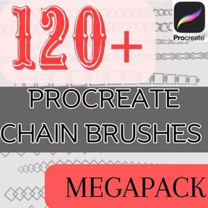 120 Procreate Chain and ropes Brush Set (Hand drawn) , Procreate Chain Brushes, Procreate Stamp brushes, texture brushes