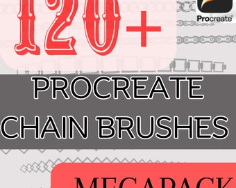 Procreate Chain Brush Set: 120+ Hand-Drawn Texture Brushes (PDF)