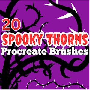 High Quality Thorns Procreate Brush, Vines, Foliage Procreate Brushes & Stamps [thorn crown, greenery, Digital download]
