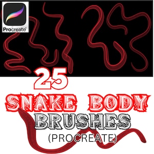 25 Snake Body Procreate Brush