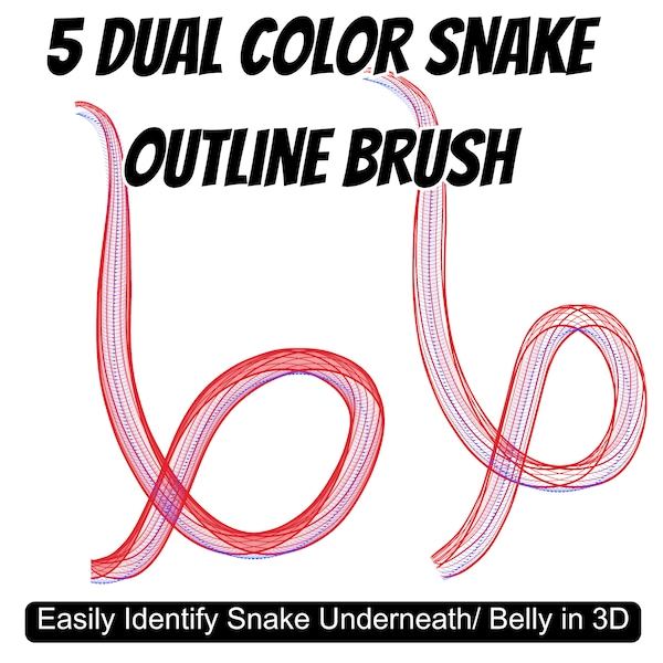 Procreate Snake Brush & Snake Builder Kit- (Snake Outline brush, 3D Snake Body Brush , Snake Head Stamp, Snake Scales,Snake belly Brush)