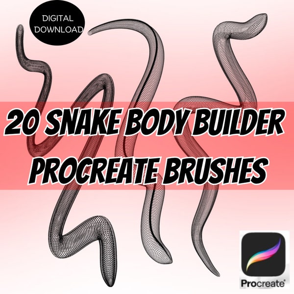 3D Snake Body Procreate Brush | 3d Dragon Body Brush |  Procreate Snake Brush set | Procreate Snake Body Tattoo Brush Set | Snake Textures