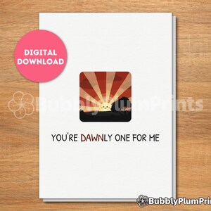 Tarjeta de felicitación minimalista imprimible, confesión de amor, fotografía de escena de amanecer, regalo para él/ella y familia, descarga instantánea, 5x7