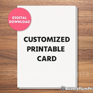 PER TUTTI GLI ALTRI Biglietto personalizzato scaricabile/stampabile in digitale, biglietto istantaneo, regalo per lui/lei, compleanno, anniversario, festività, biglietto formato 5x7