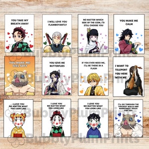 SALE! 12 Cards for 1 USD! Cute Confession Card I love you, Unique Anime Anniversary Greeting Card, Gift for him/her, Nerdy Otaku Gift Idea