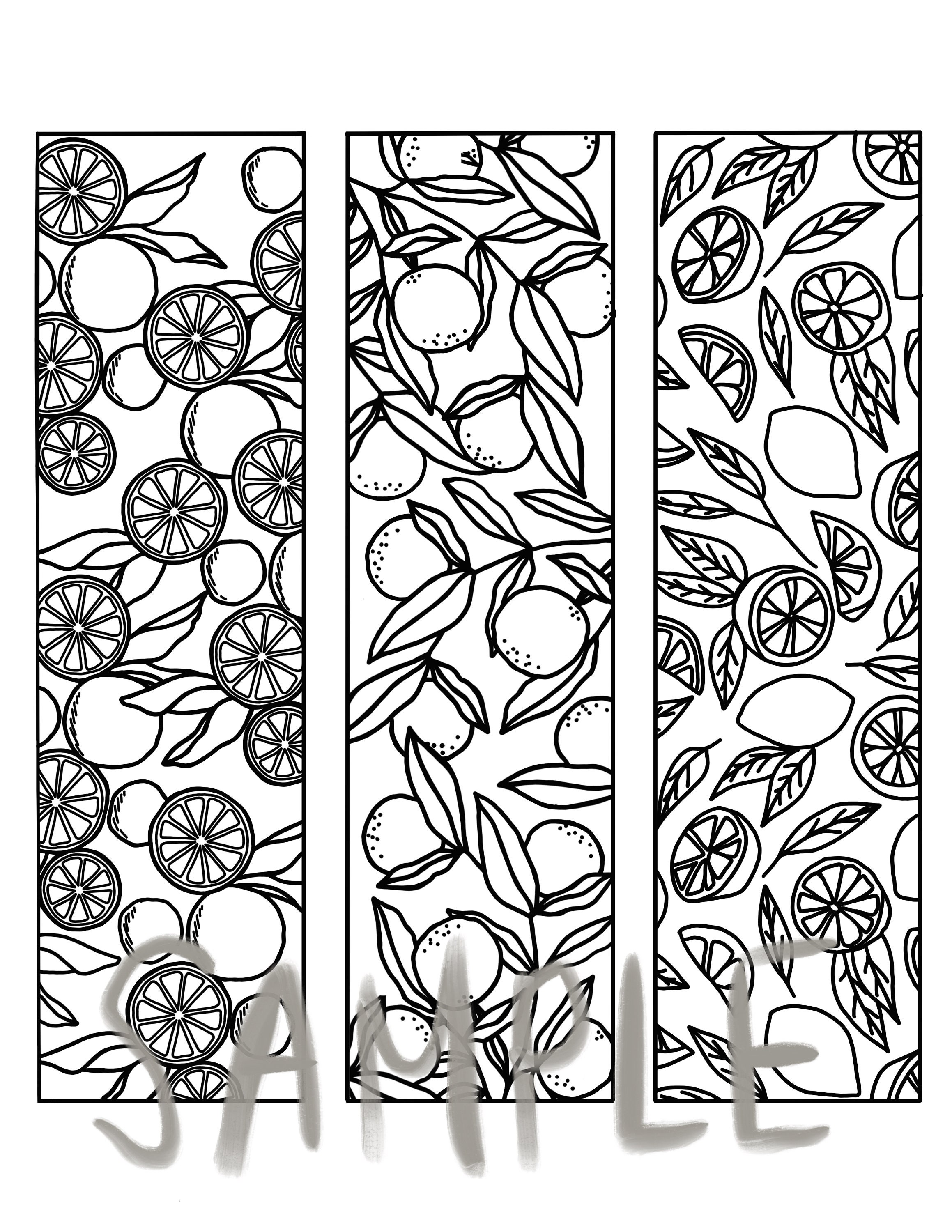 Citrus Coloring Book Mark