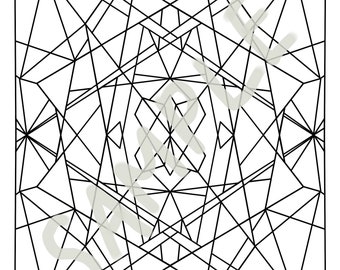 20 Geometric Patterns Squares-printable-patterned Square Coloring Page ...
