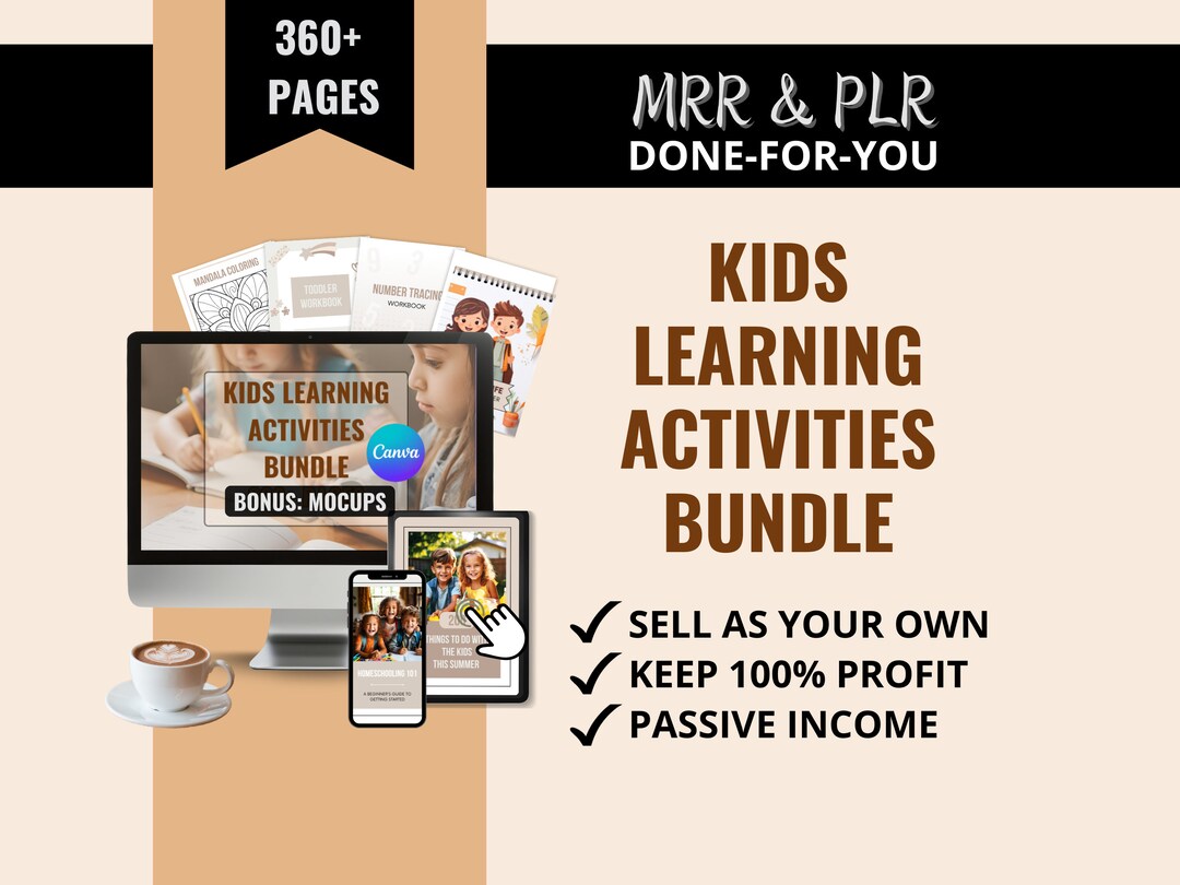 Kids Learning Activity Bundle With Master Resell Rights, Canva Kids ...